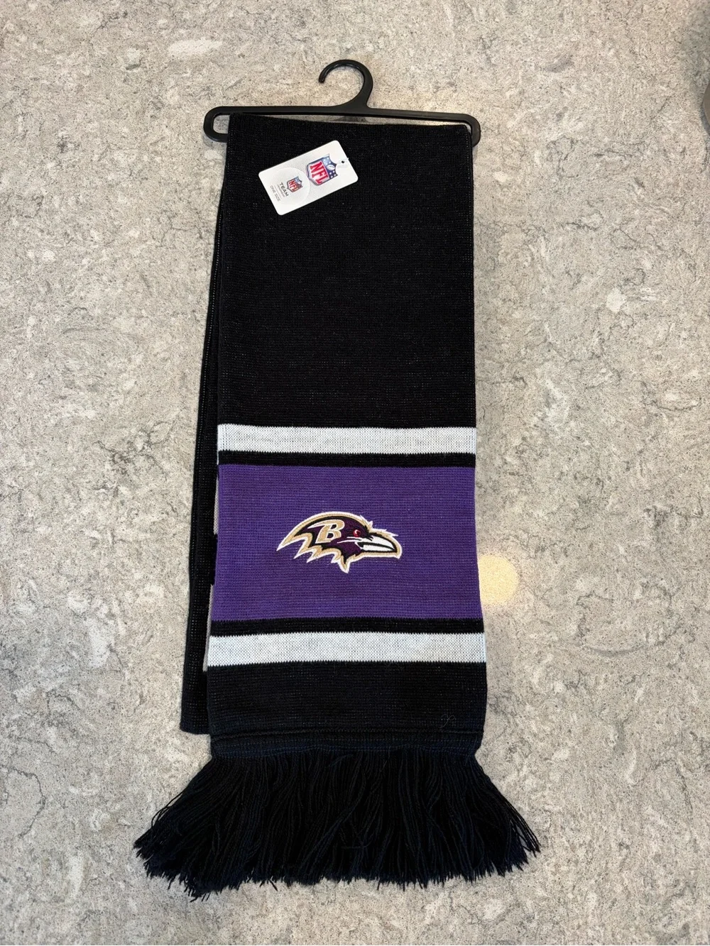 NFL Baltimore Ravens Black & Purple Team Scarf